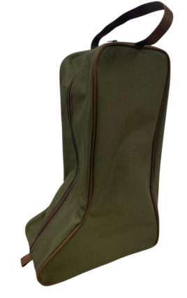 Wellington Boot Carrier Storage Bag Green 600D Polyester - 19.5" (50cm) Long MADE IN BRITAIN